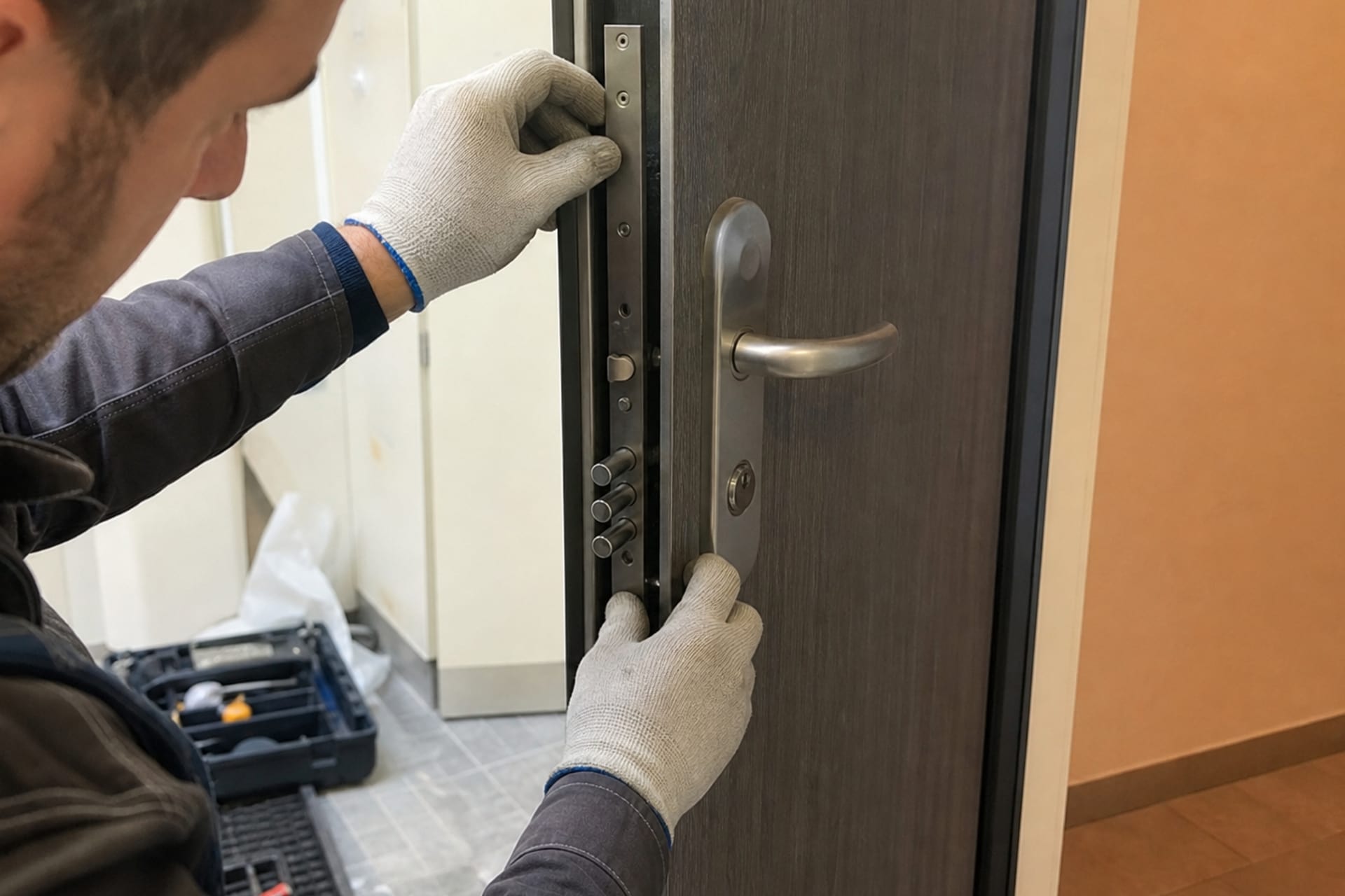 montage serrure multipoints sur porte blindée